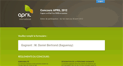 Desktop Screenshot of concours.april-international.ca